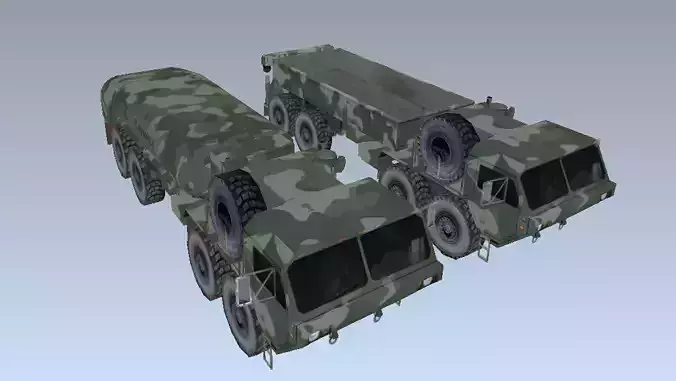  Heavy Expanded Mobility Tactical Truck HEMTT lowpoly model Low-poly 3D model