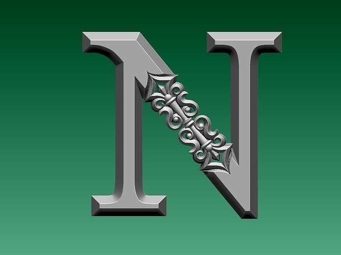 letter N 3D print model