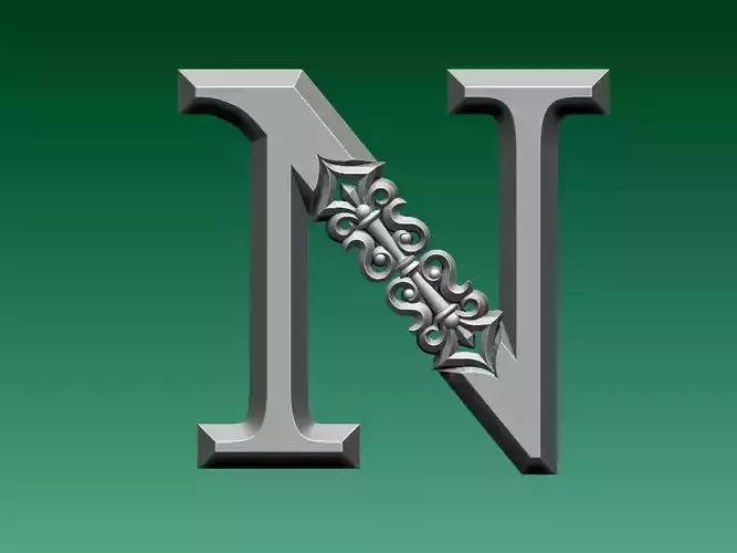 letter N 3D print model