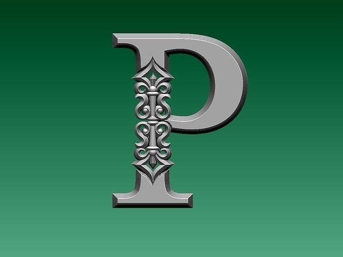letter P 3D print model