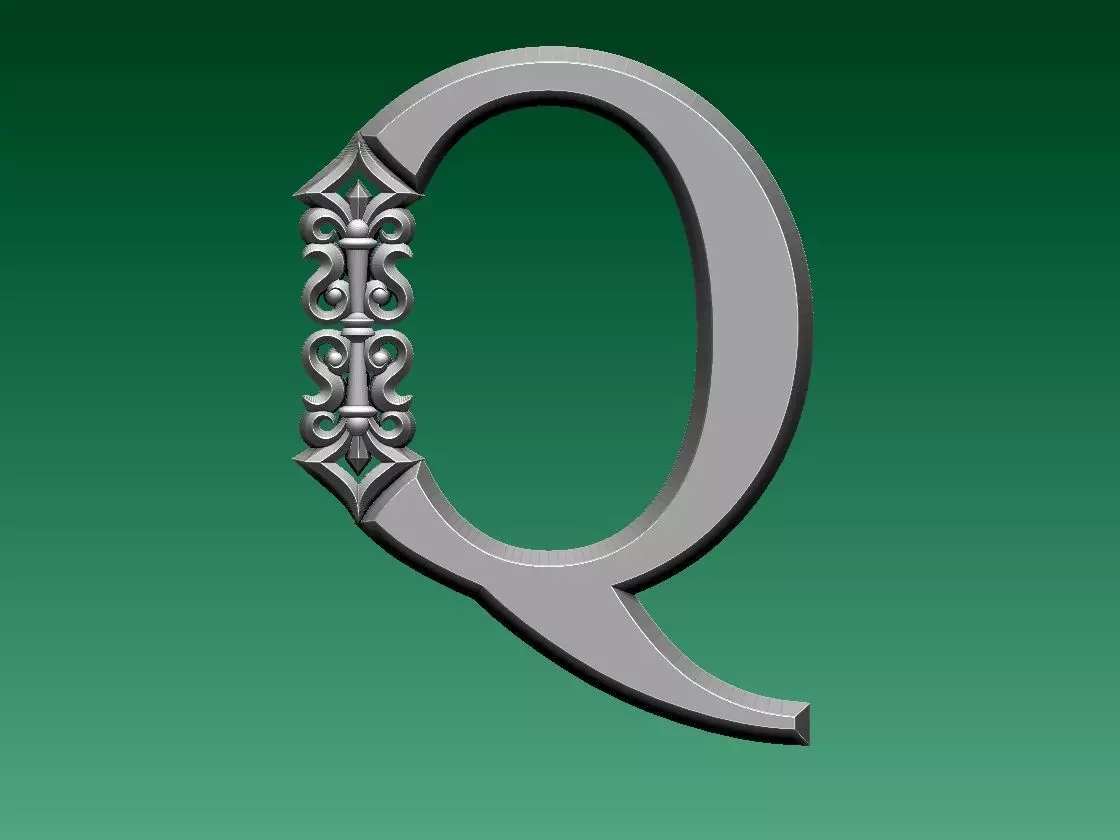 letter Q 3D print model_0