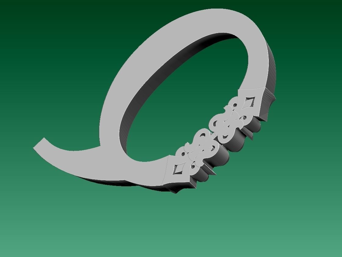 letter Q 3D print model_3