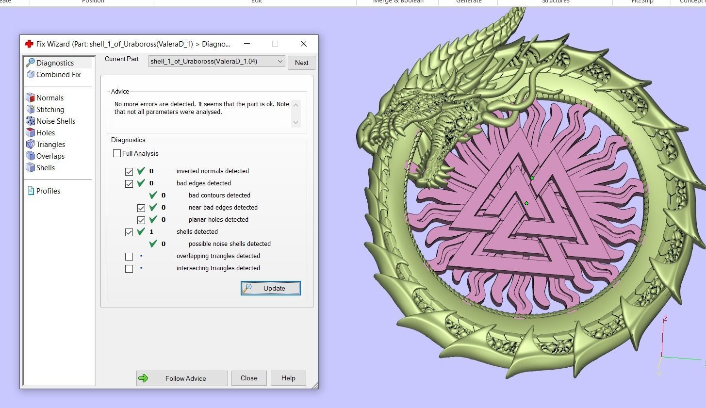 Uroboros viking dragon 3D print model_6