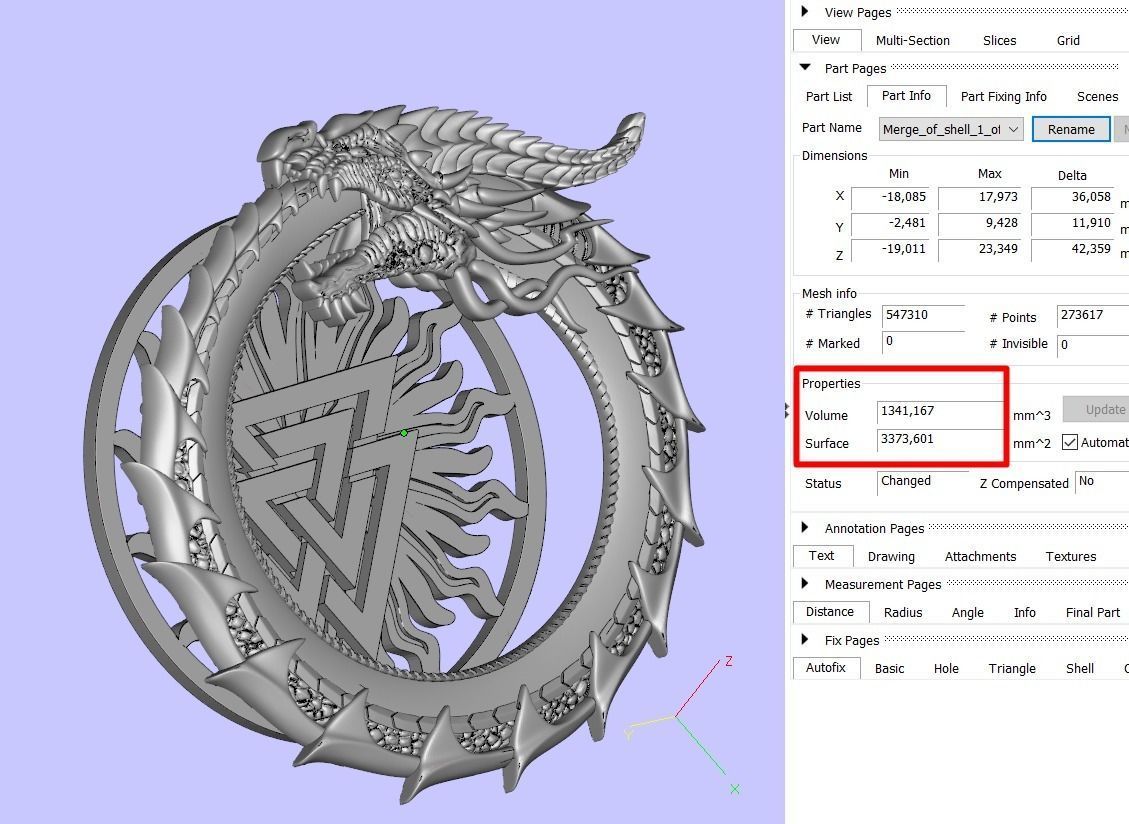 Uroboros viking dragon 3D print model_4