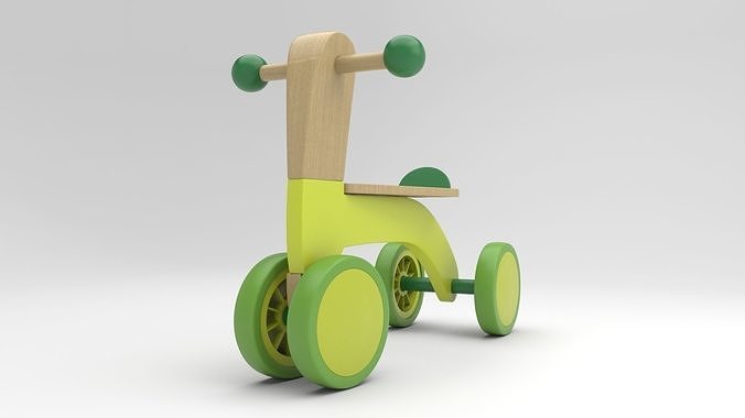 Tricycle for Kids Low-poly 3D model