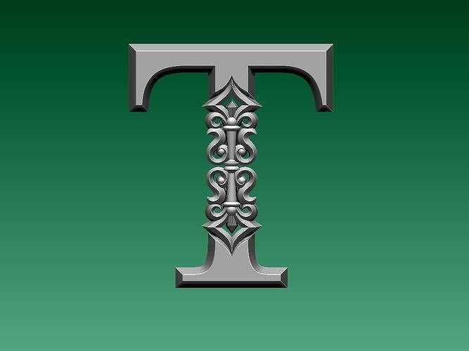 letter T 3D print model