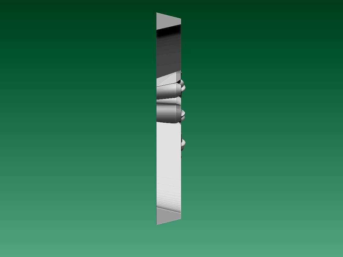 letter X 3D print model_3