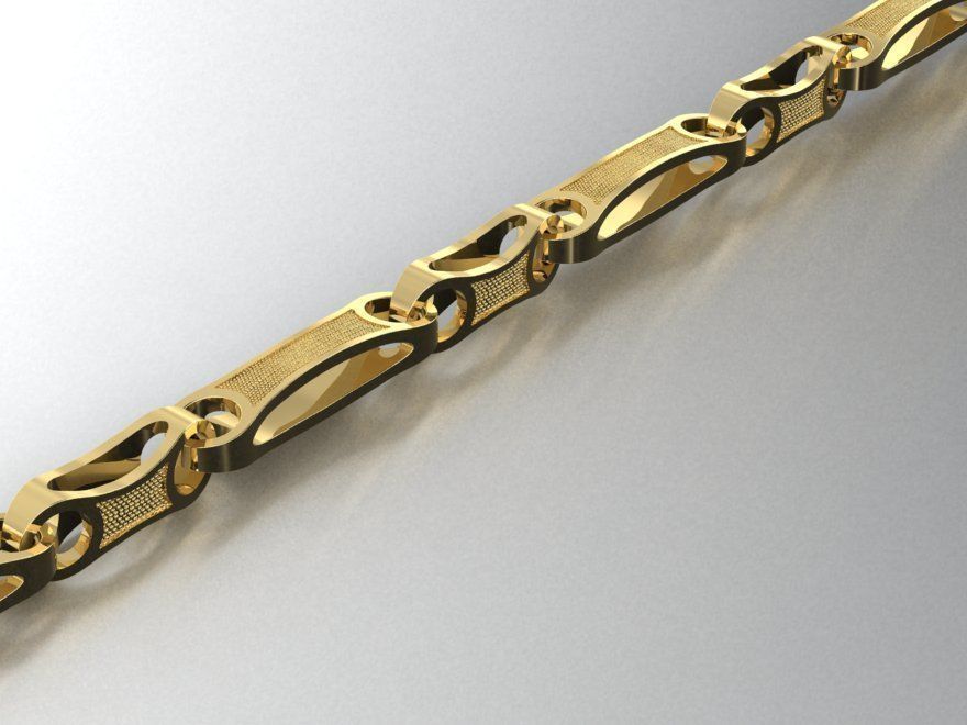 beautiful chain or bracelet  3D print model_2