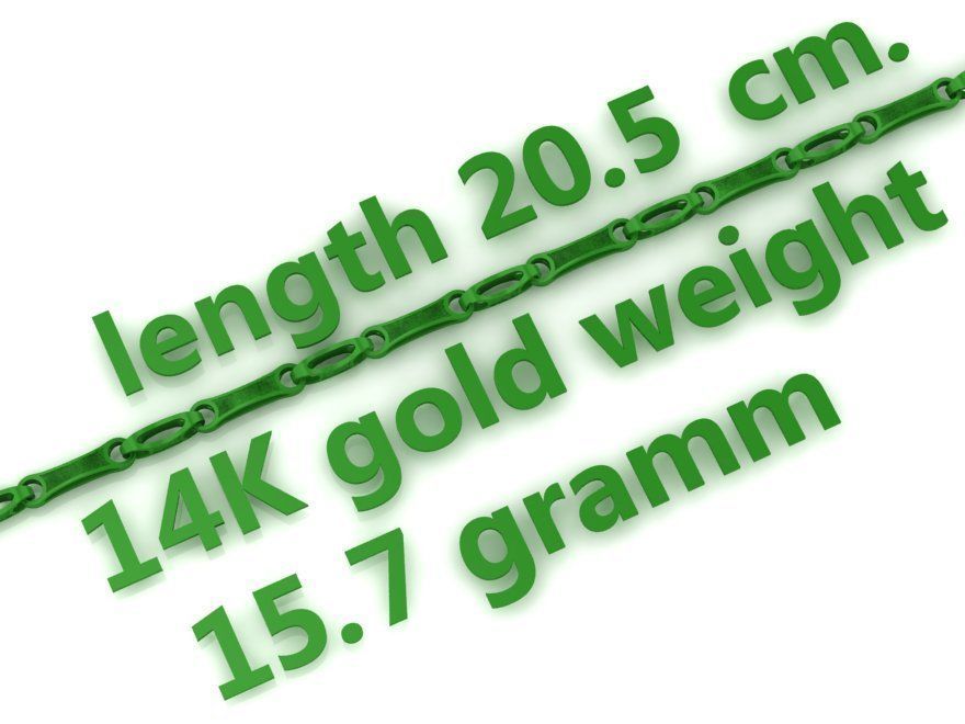 beautiful chain or bracelet  3D print model_3