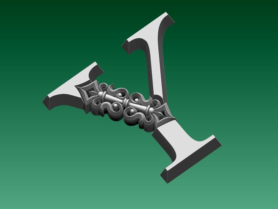 letter Y 3D print model_1