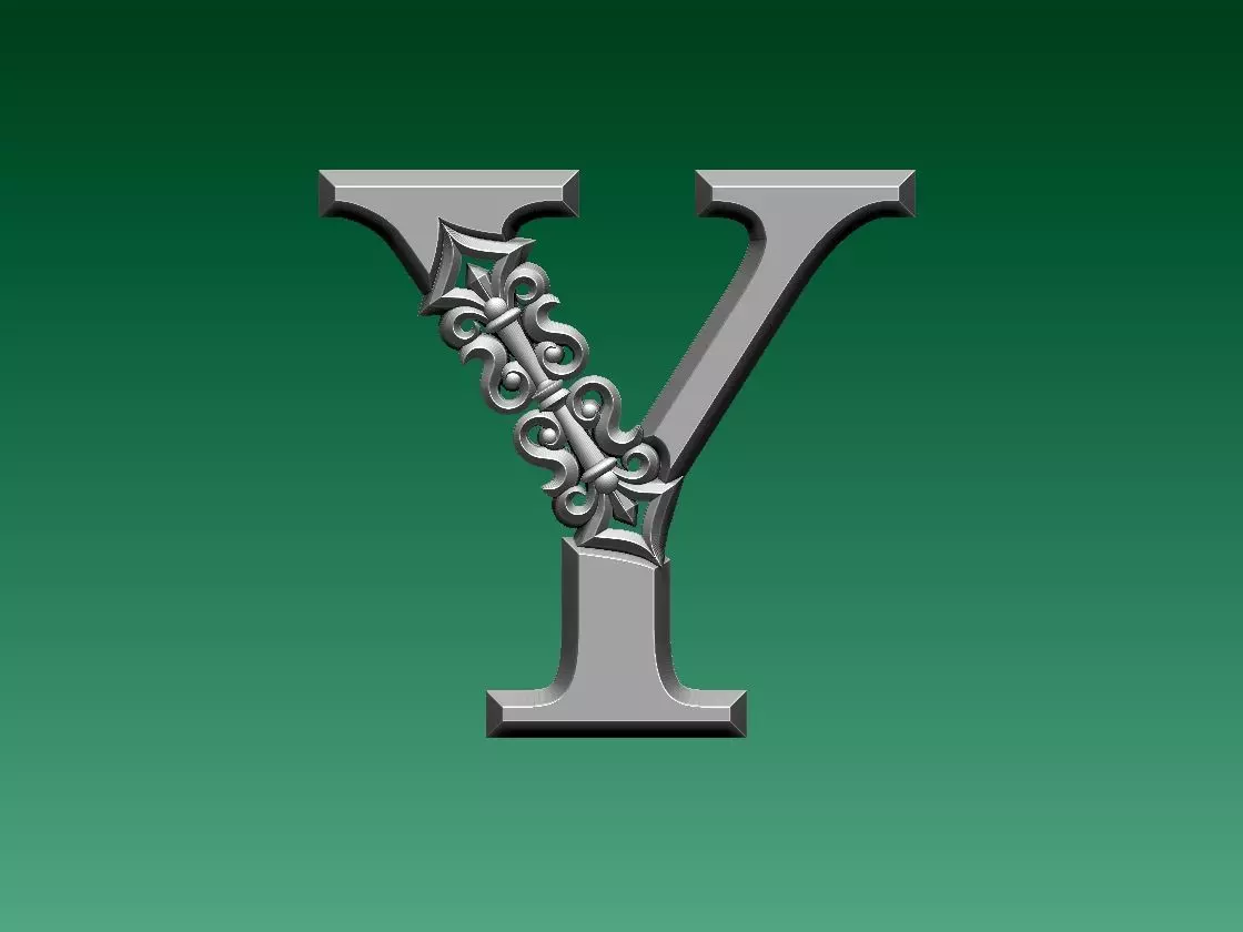 letter Y 3D print model_0