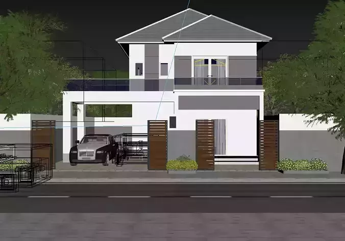 House villa 3ds exterior 