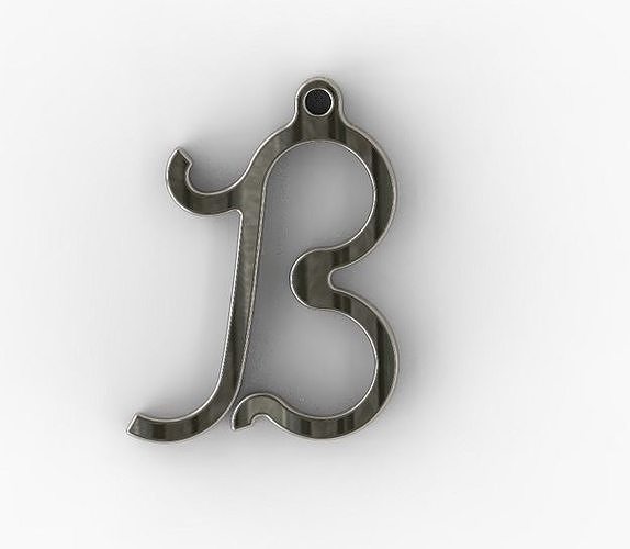 Classic Letter B - Pendant 3D print model