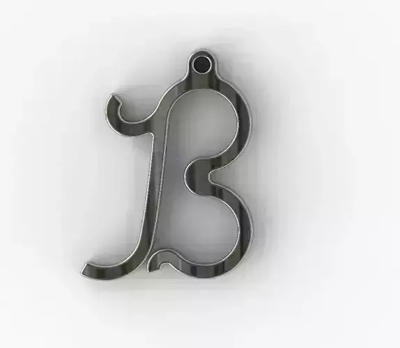 Classic Letter B - Pendant 3D print model Classic Letter B - Pendant 3D print model
