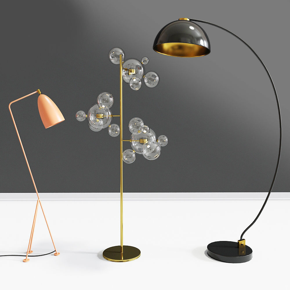 Modern Floor Lamps Collection 3D model_2