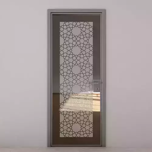 Metal interior door with glazing