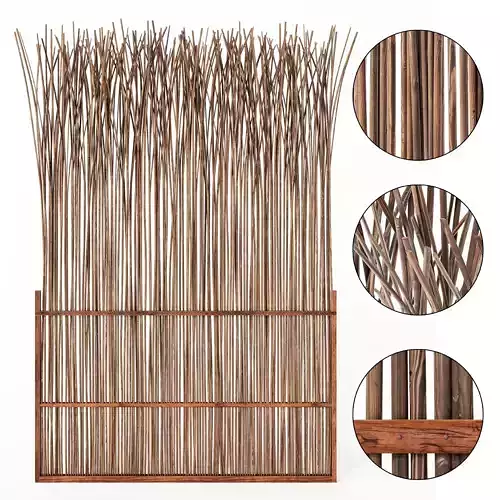 Screen thin branch wood decor n2
