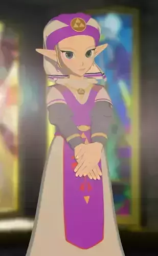 Young Zelda Ocarina of Time Model Low-poly 3D model