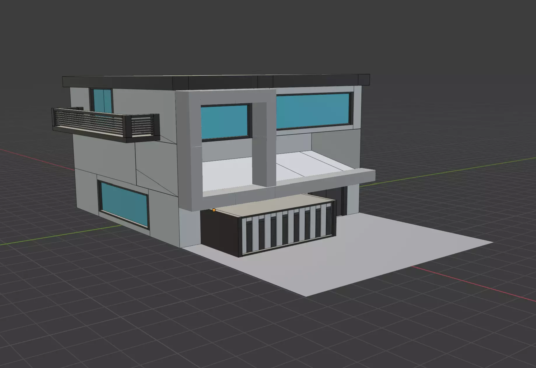 futuristic house  3D model_0