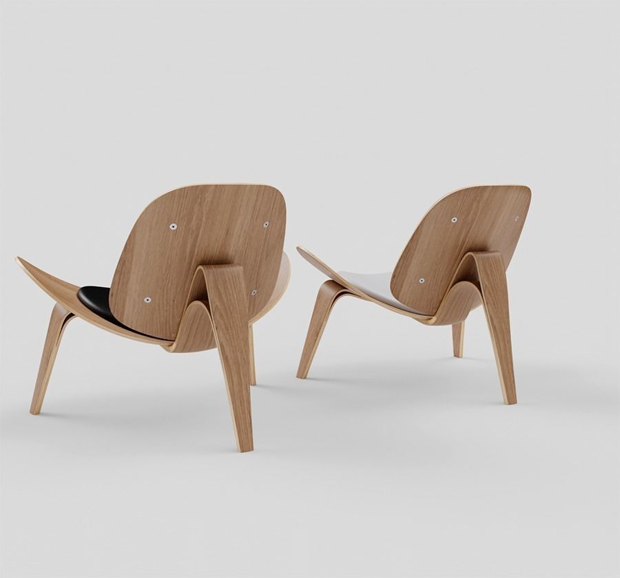 CH07 Shell Chair Carl Hansen 3D model_2