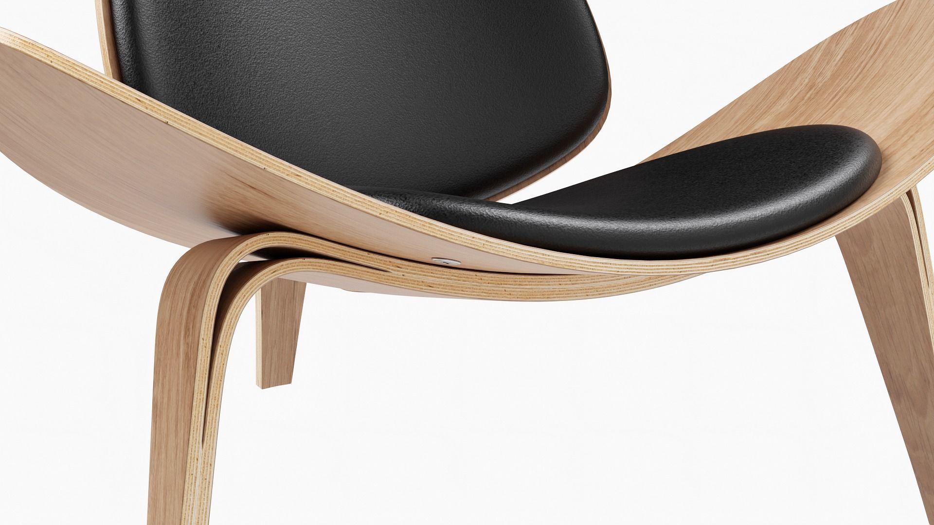 CH07 Shell Chair Carl Hansen 3D model_3