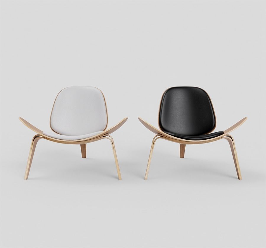 CH07 Shell Chair Carl Hansen 3D model_1
