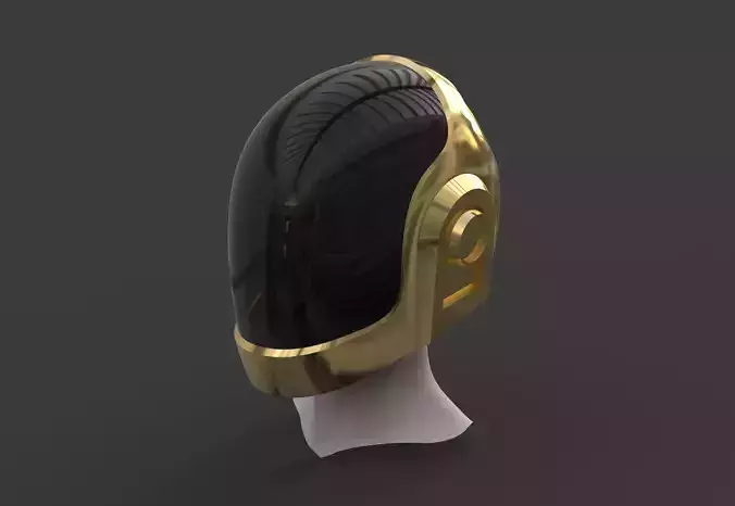Daft Punk Gold Helmet 3D print model