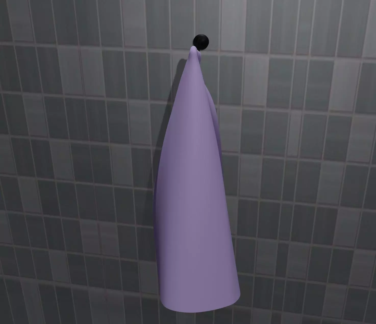 towel rack with towel 3D model Free low-poly 3D model