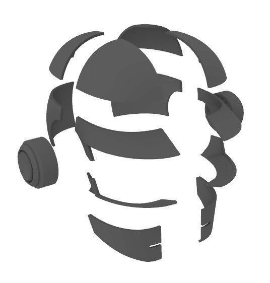 Daft Punk Silver Helmet 3D print model_6