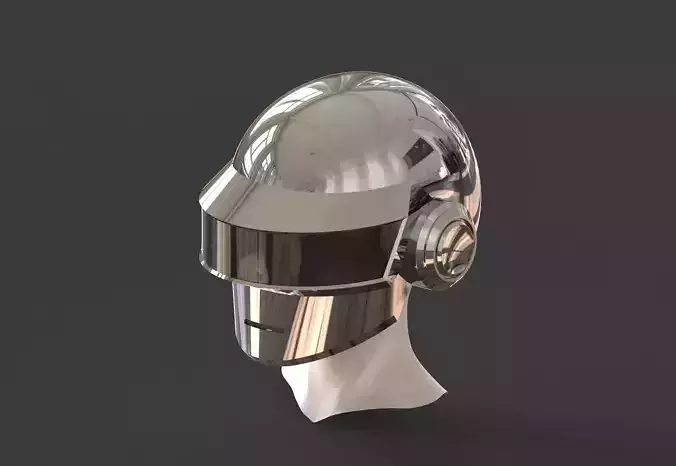 Daft Punk Silver Helmet 3D print model