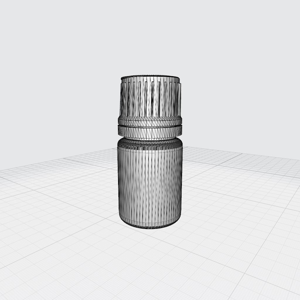 Essential Oil Glass 3D Model Bottle 5mL 3D model_3