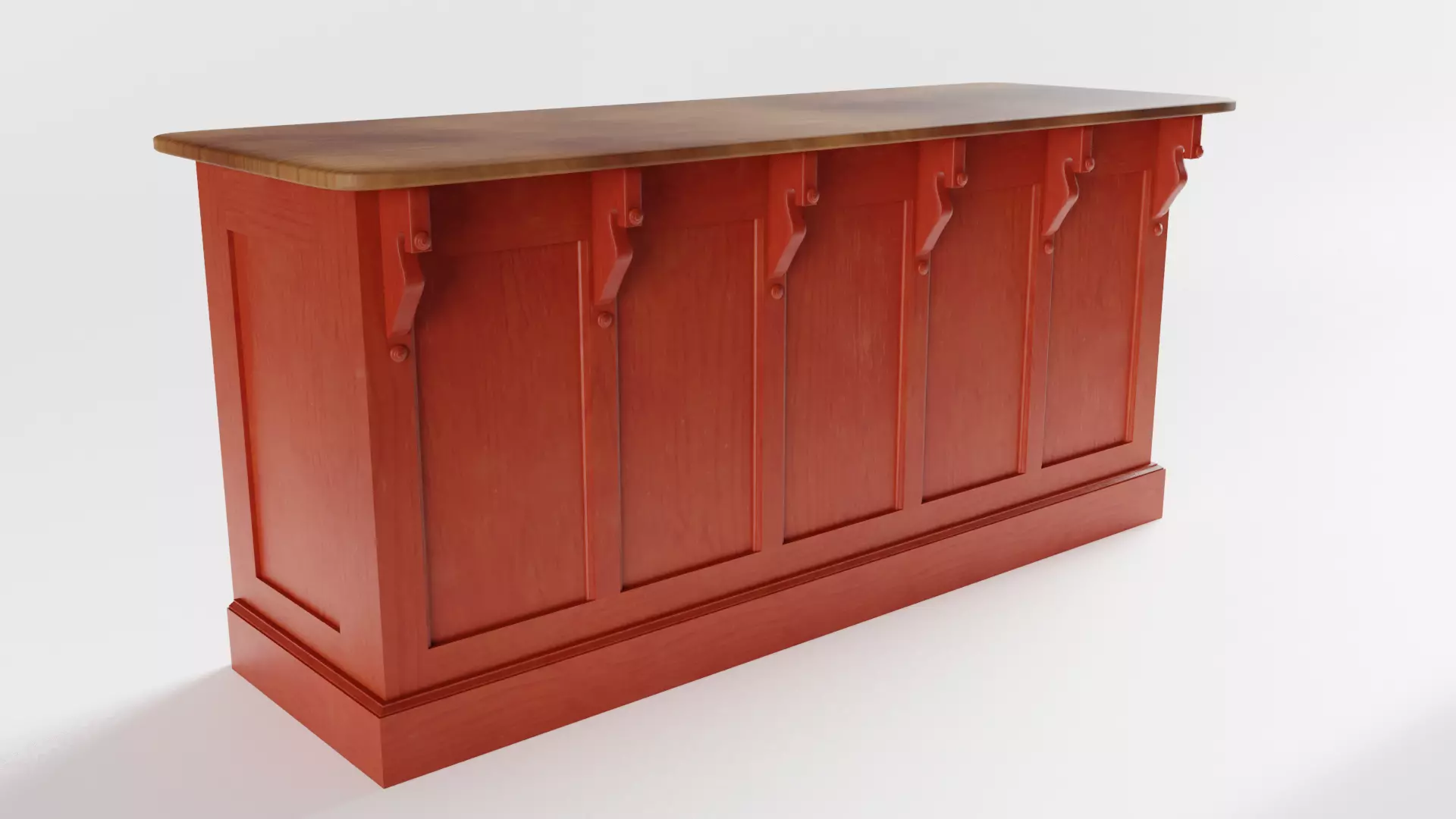 Victorian Shop Counter 3D model_0