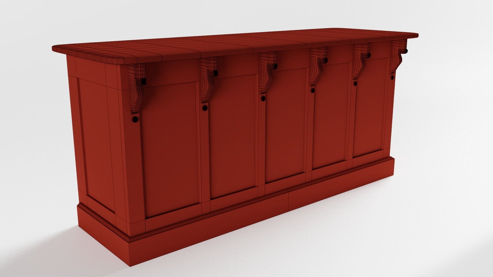 Victorian Shop Counter 3D model_3