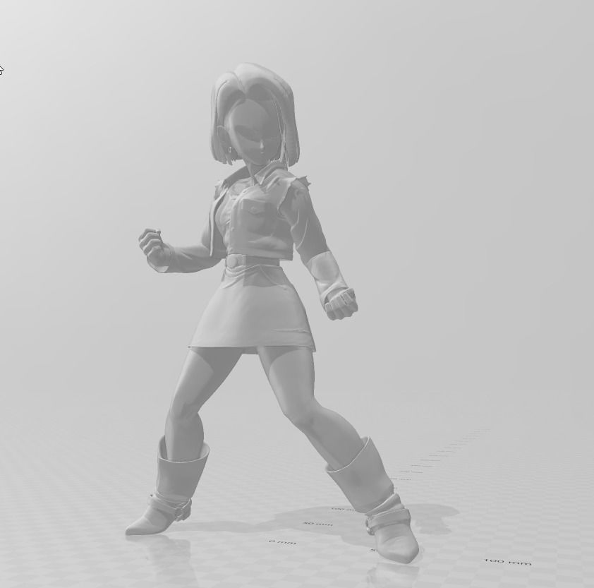 Android 18 Dragon Ball 3D Model 3D print model_2