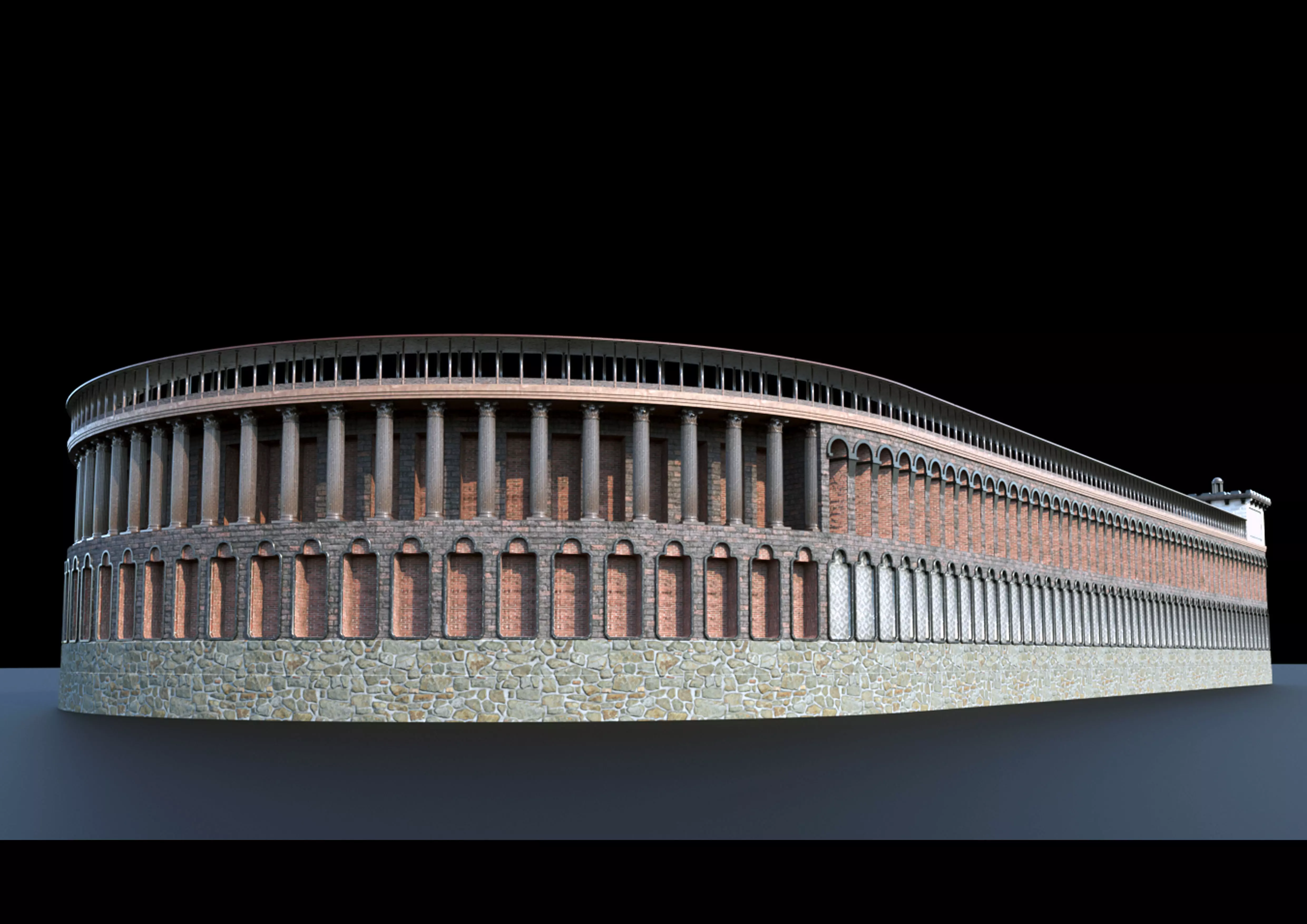 hippodrome 3d model roman building 3D model