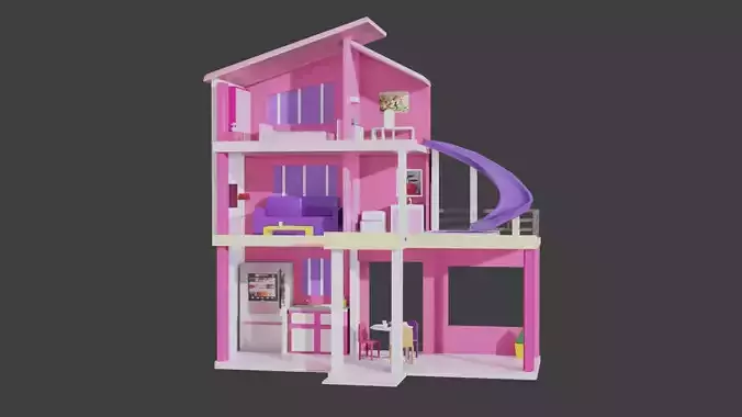 Toy Barbie Home  3D Model