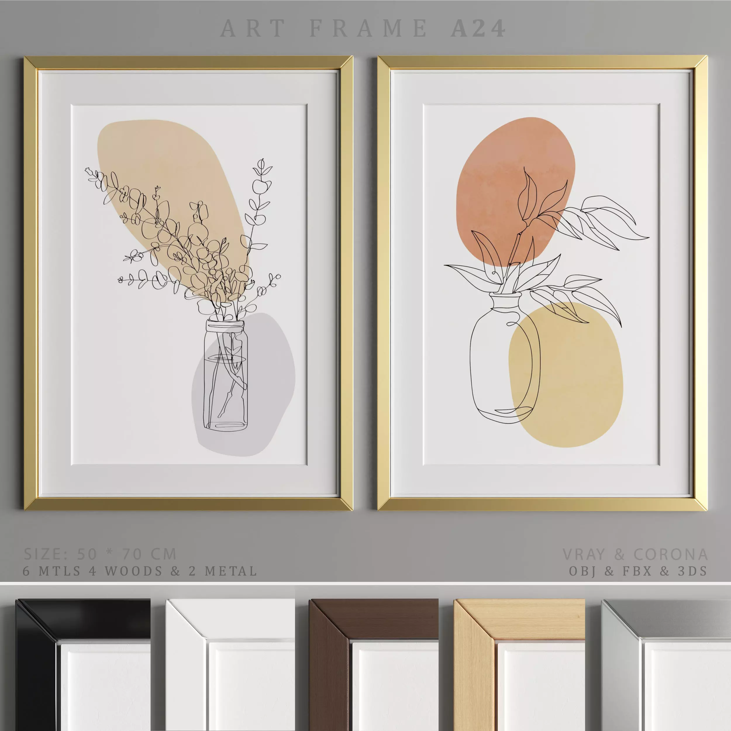 Art Frame A24 Low-poly 3D model