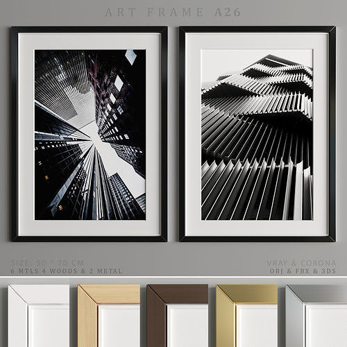 Art Frame A26 Low-poly 3D model