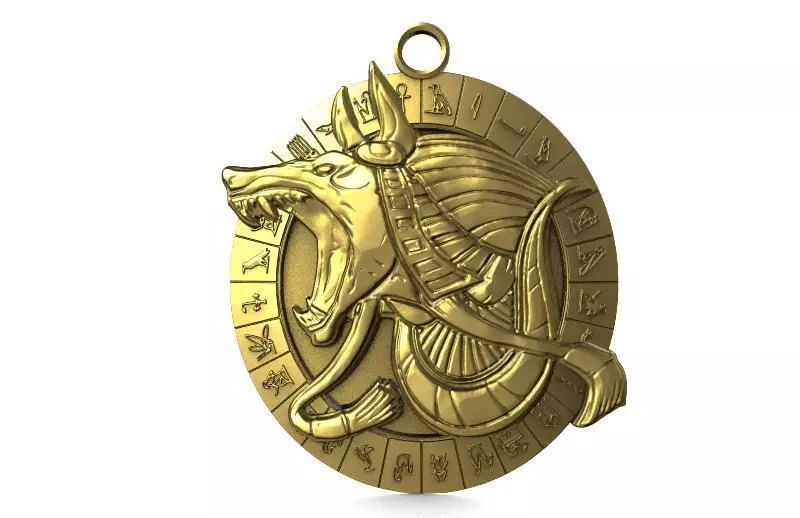 Anubis pendant 3D print model_0