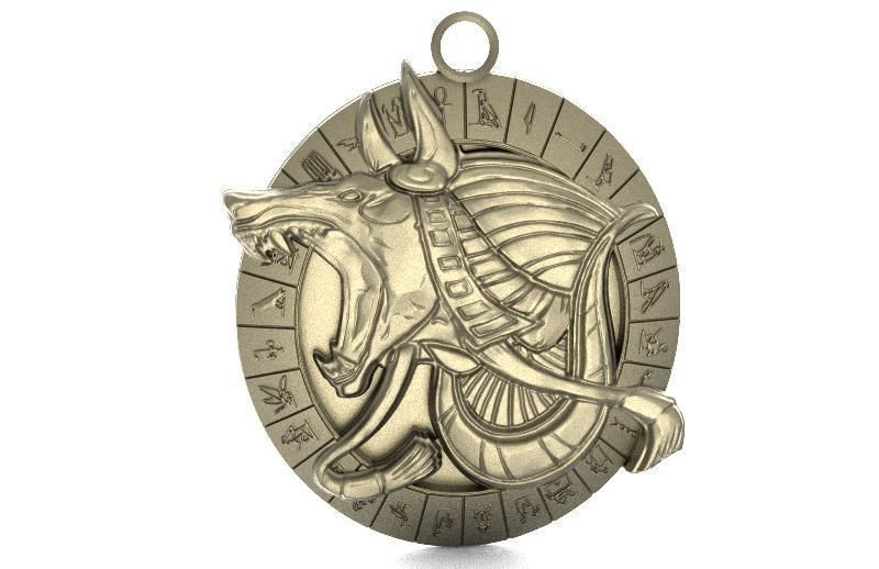 Anubis pendant 3D print model_4