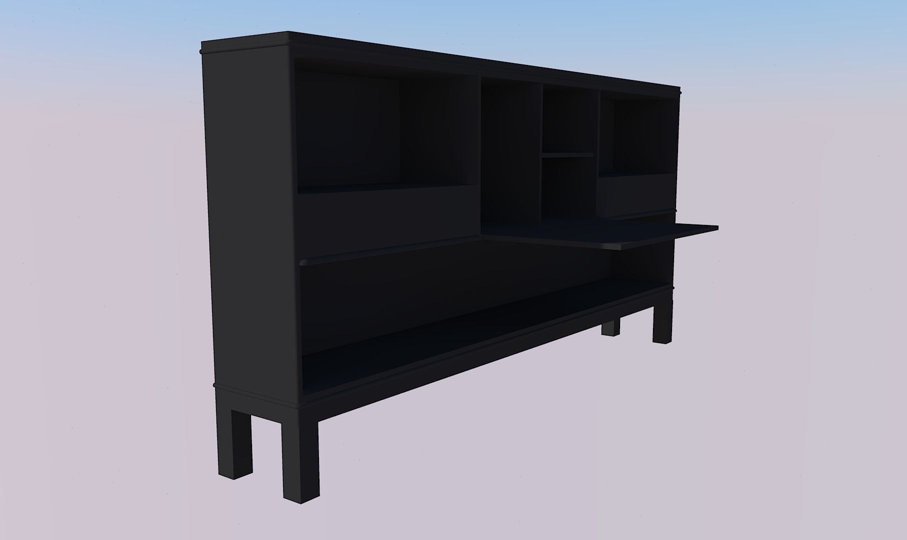 Black Sideboard 3D model_2