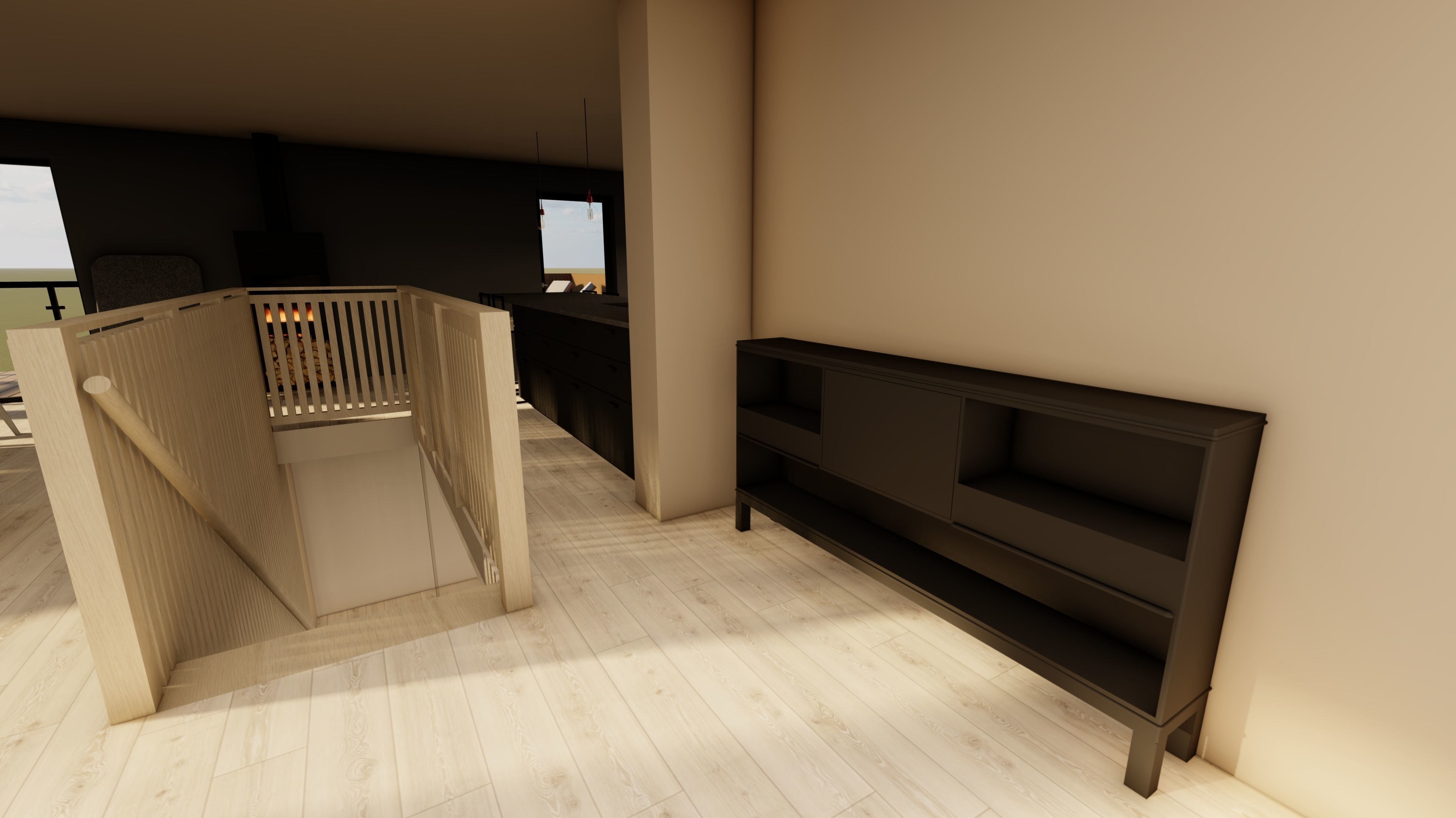Black Sideboard 3D model_1