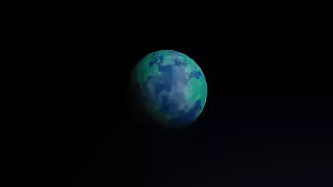 Mini Earth Free low-poly 3D model