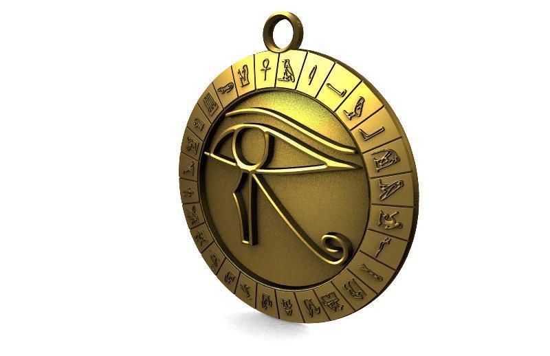 Eye of horus 3D print model_3