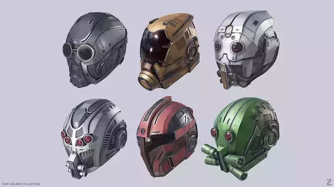 Sci fi Helmet collection