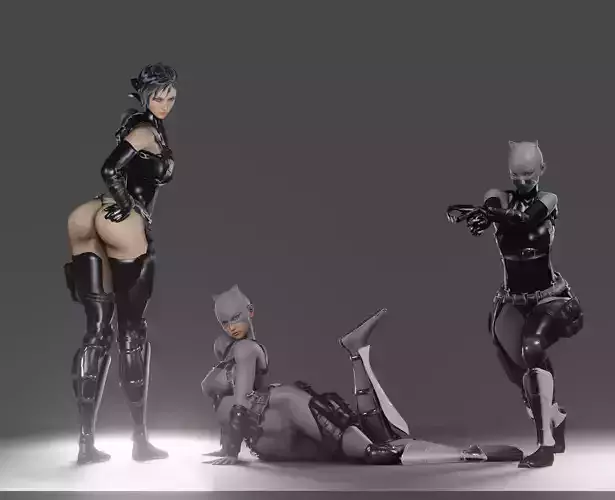 Catwoman Reimagined Low-poly 3D model