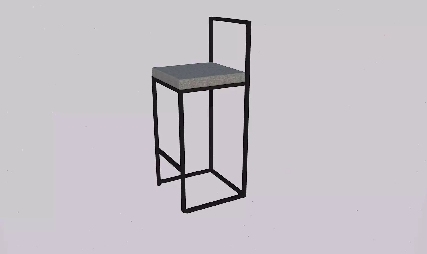 Bar chair 3D model_0