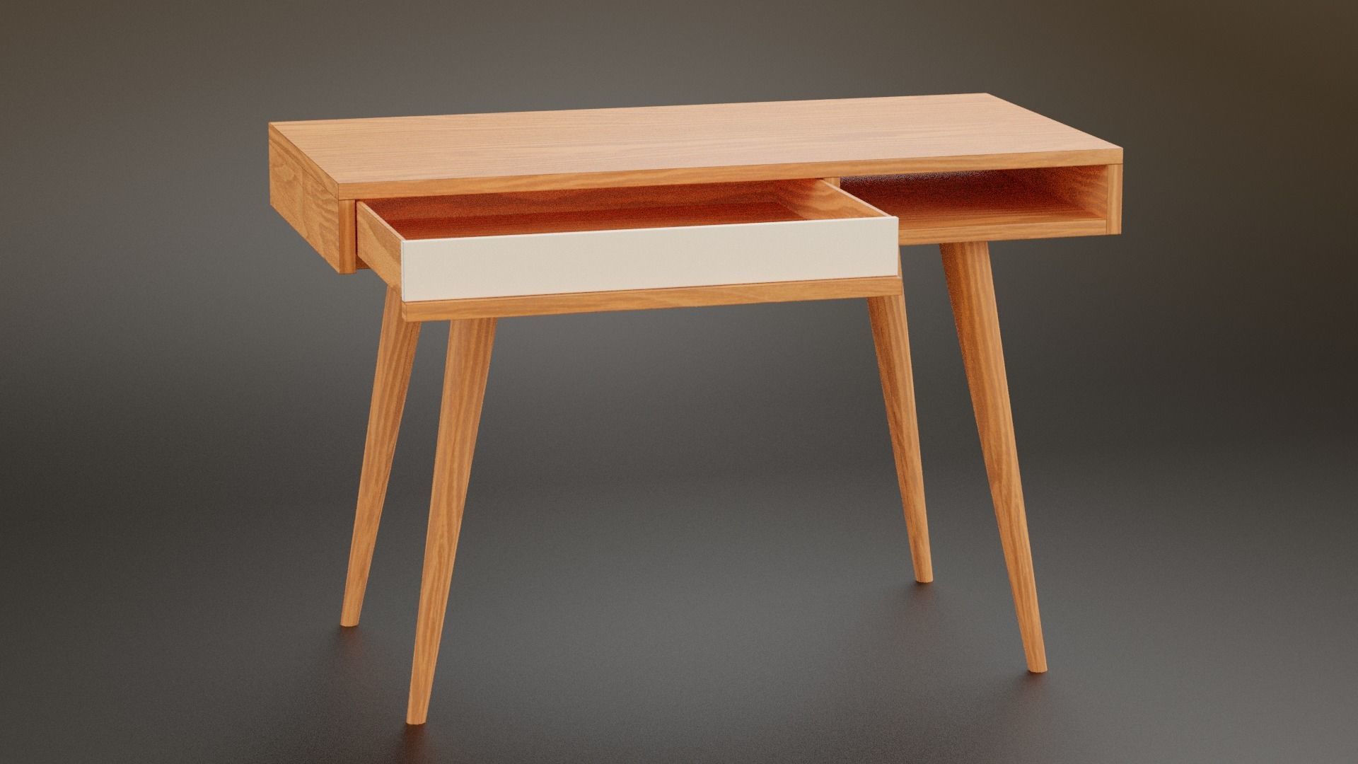 Minimalist Desk Modern Design LowPoly Low-poly 3D model_5