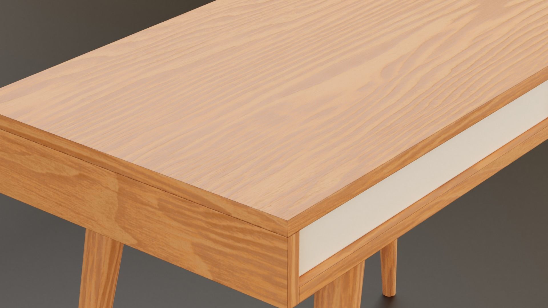 Minimalist Desk Modern Design LowPoly Low-poly 3D model_3