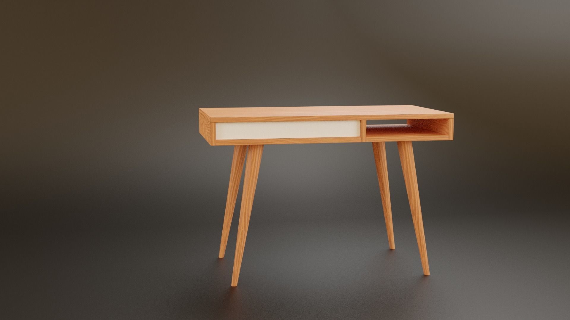 Minimalist Desk Modern Design LowPoly Low-poly 3D model_2
